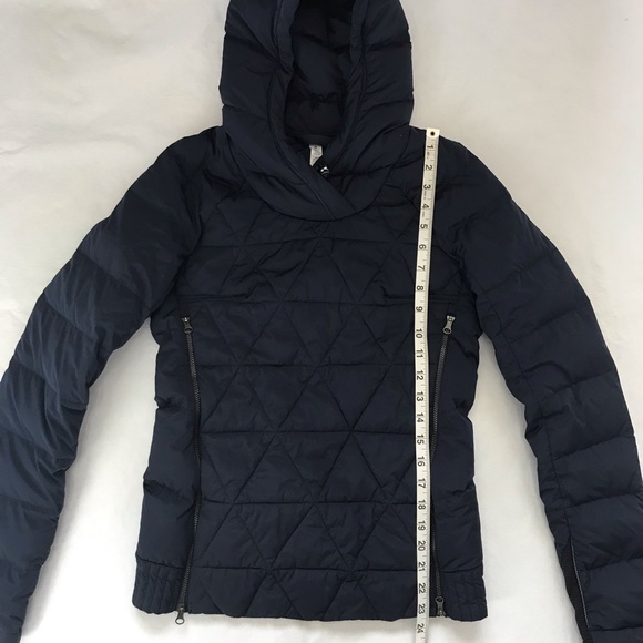 Lululemon Fluffed Up Pullover Hooded Jacket Blue Goose Down - Picture 8 of 13